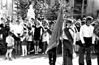 Жангиз-Тобе, Солнечный. 1 сентября, 10"Б", 1975 год.