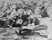 Жангиз-Тобе, Солнечный. Алексей Палкин, Света Косминенко, Анюта Палкина и Илья Косминенко