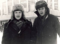 Володя Фролов и Олег Краснощеков. Новосибирск. Январь 1976г.
