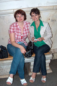 Встреча одноклассников 92 года выпуска, Переславль. 25-27.07.2008. Галина Боброва, Галина Коврижных. Москва. 25.07.08