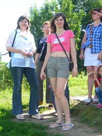 Встреча одноклассников 92 года выпуска, Переславль. 25-27.07.2008. Посещение Ботика Петра I. Сычёва Наталья, Анжела Александрук, Наташа Павлова, Галина Боброва. Переславль. 26.07.08
