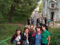 Встреча одноклассников 92 года выпуска, Переславль. 25-27.07.2008. Наташа Павлова, Брызгалова Ольга, Федосеев Алексей, Галина Боброва, Галина Коврижных. В Сергеевом Пасаде. 27.07.08